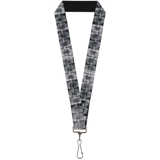 Lanyard - 1.0" - Spinal X-Ray Black White