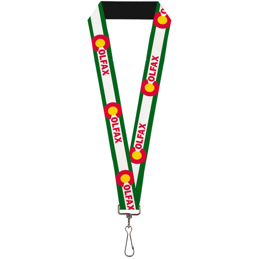 Lanyard - 1.0" - COLFAX Green Stripe