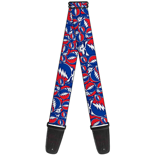 Guitar Strap - Steal Your Face Stacked Red White Blue