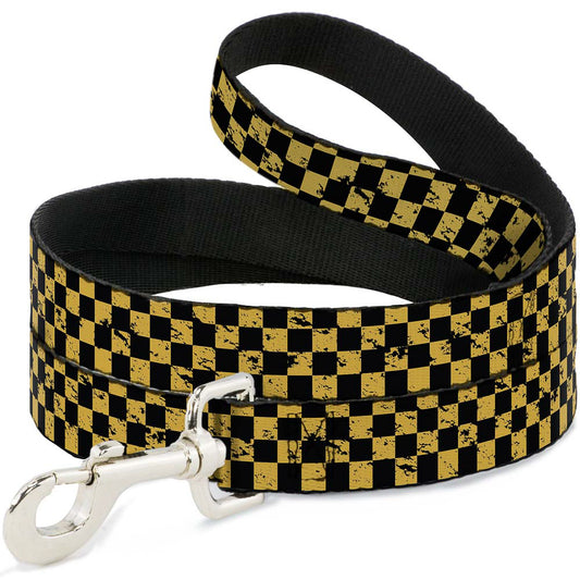 Dog Leash - Checker Weathered Black/Yellow