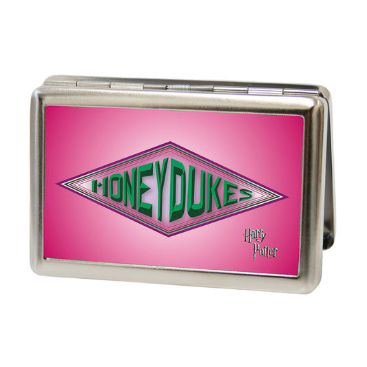 Business Card Holder - LARGE - Harry Potter HONEYDUKES Logo FCG Pinks Greens