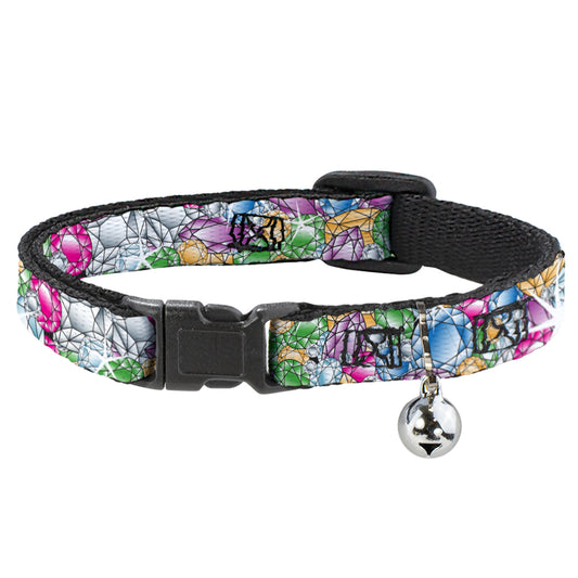 Cat Collar Breakaway - Gems Stacked Multi Color