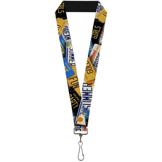 Lanyard - 1.0" - Cali License Plates Stacked