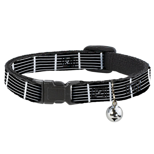 Cat Collar Breakaway - Guitar Neck Black White