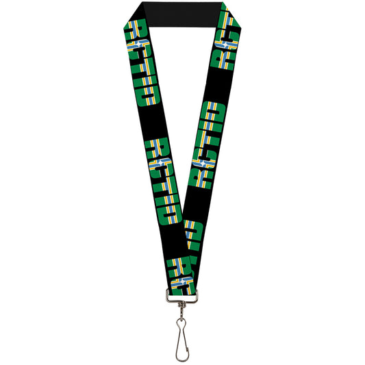 Lanyard - 1.0" - RCTID Black Portland Flag