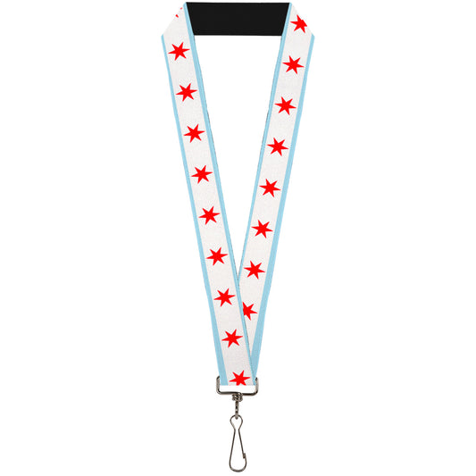 Lanyard - 1.0" - Chicago Flag