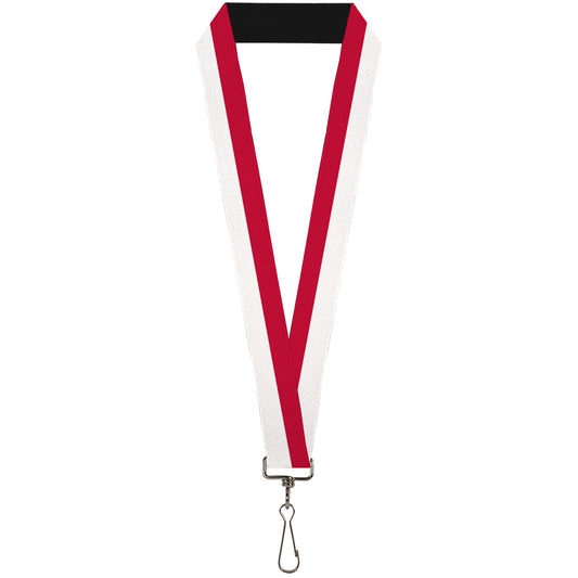 Lanyard - 1.0" - North Carolina Flag Stripe Red White