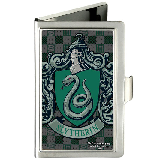 Business Card Holder - SMALL - Harry Potter SLYTHERIN Crest FCG Green Gray