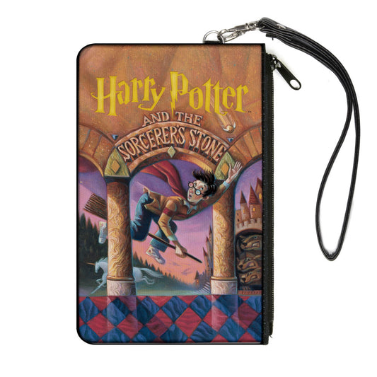 Canvas Zipper Wallet - LARGE - Harry Potter and the Sorcerer's Stone Book Cover Drawing