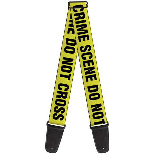 Guitar Strap - CRIME SCENE DO NOT CROSS Yellow Black