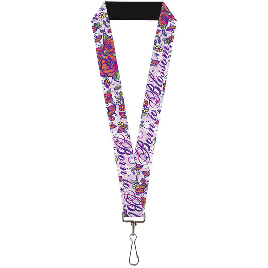 Lanyard - 1.0" - Born to Blossom Blue