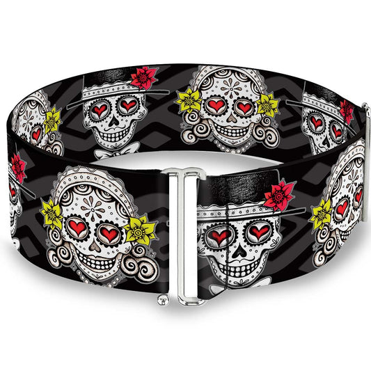 Cinch Waist Belt - Los Novios Black Gray White Multi Color