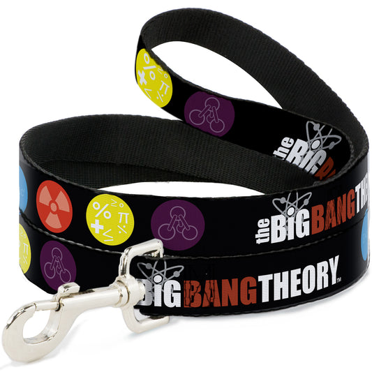 Dog Leash - THE BIG BANG THEORY DNA/Atom/E/Radiation Black