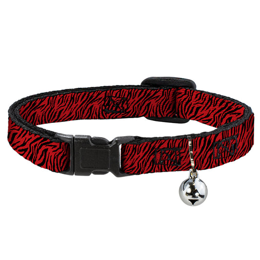 Cat Collar Breakaway - Zebra 2 Red
