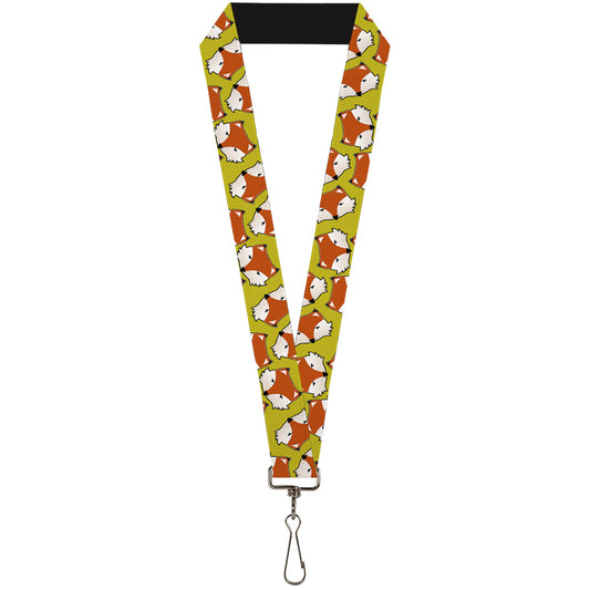 Lanyard - 1.0" - Fox Face Scattered Warm Olive