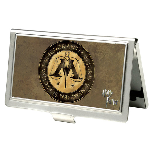 Business Card Holder - SMALL - Harry Potter Wizengamot Logo IGNORANTIA JURIS NEMINEM EXCUSAT FCG Browns