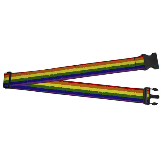 Luggage Strap - 2.0" - Rainbow Stripe Painted