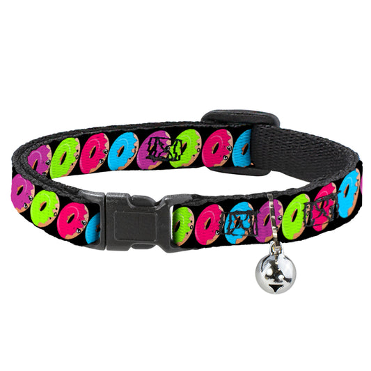Cat Collar Breakaway - Glaze Donut Expressions Black