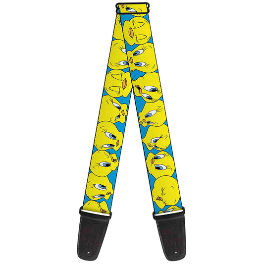 Guitar Strap - Tweety Bird CLOSE-UP Expressions Baby Blue