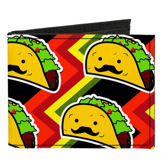 Canvas Bi-Fold Wallet - Taco Man