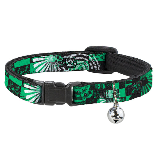 Cat Collar Breakaway - Grunge Chaos Green