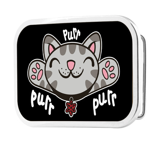 Soft Kitty Face PURR, PURR, PURR FCG Black - Chrome Rock Star Buckle