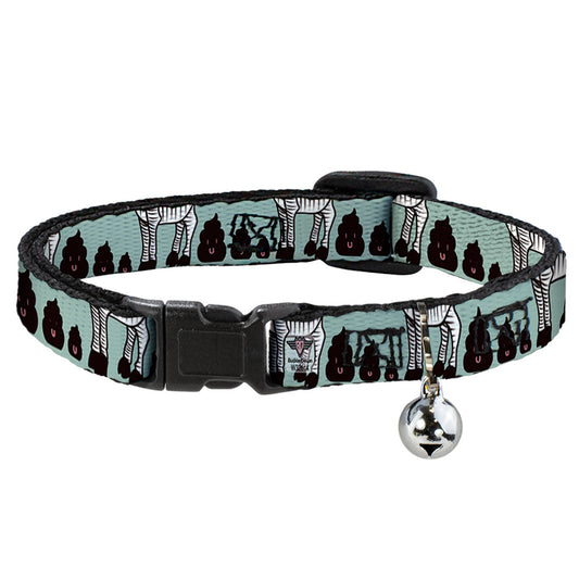 Cat Collar Breakaway - Zebra Poops Color