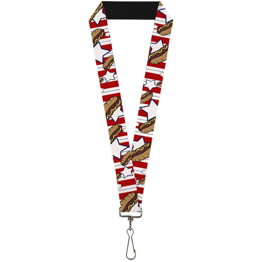 Lanyard - 1.0" - Hot Dogs