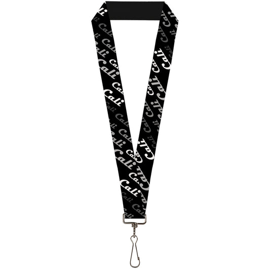 Lanyard - 1.0" - CALI Fade Diagonal Black Gray White