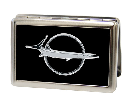 Business Card Holder - LARGE - Barracuda Emblem FCG Black Silver