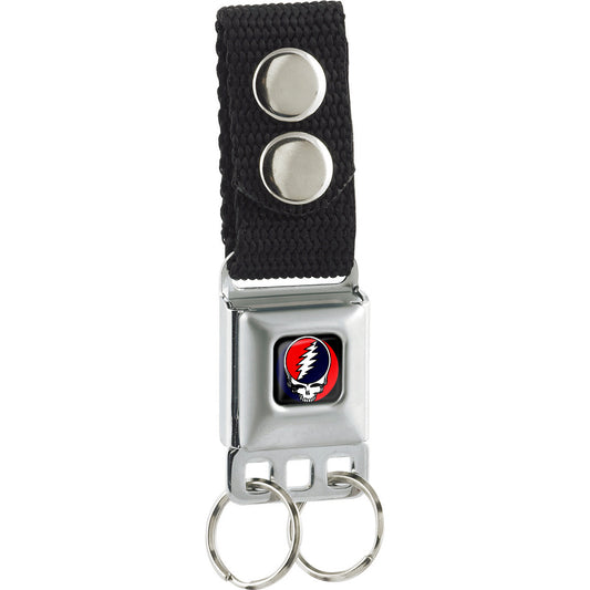 Keychain - Steal Your Face Black Full Color - Black Webbing