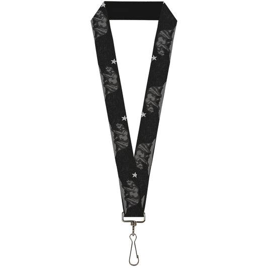 Lanyard - 1.0" - Cali Bear Black Grays