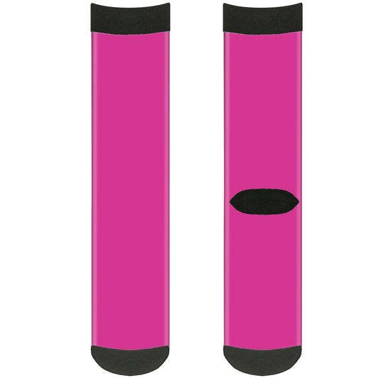 Sock Pair - Polyester - Hot Pink - CREW