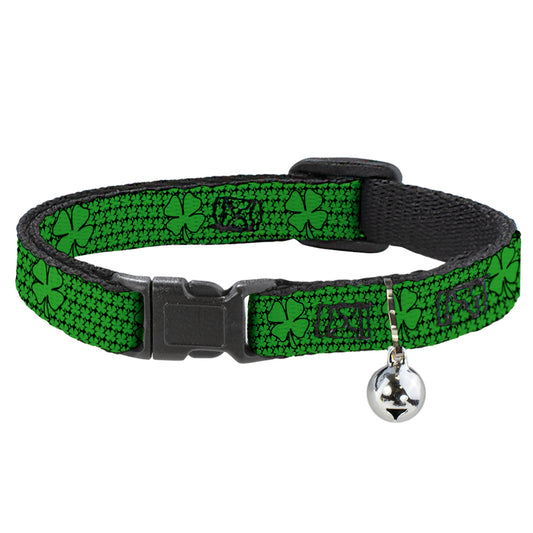 Cat Collar Breakaway - St. Pat's Clovers Green