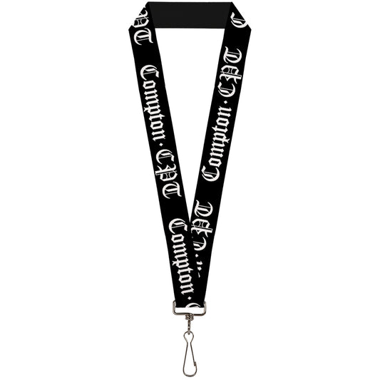 Lanyard - 1.0" - COMPTON-CPT Black White