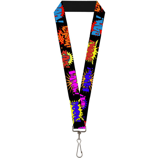 Lanyard - 1.0" - Sound Effects Black Multi Color