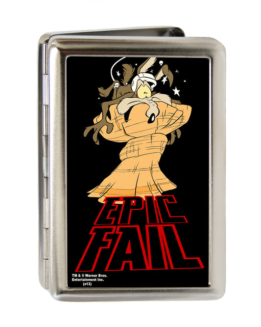 Business Card Holder - LARGE - Wile E. Coyote EPIC FAIL FCG Black Red