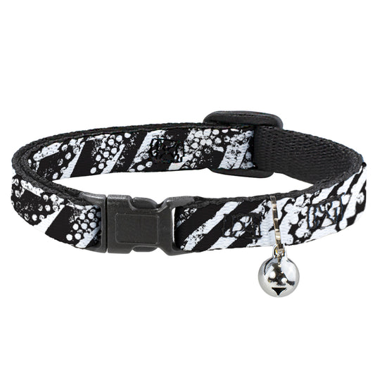 Cat Collar Breakaway - Grunge Tread Black White