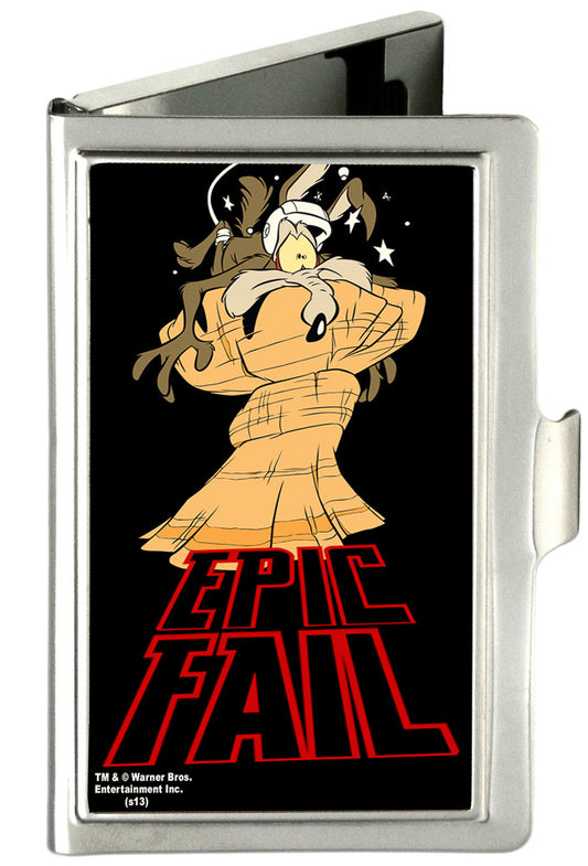 Business Card Holder - SMALL - Wile E. Coyote EPIC FAIL FCG Black Red