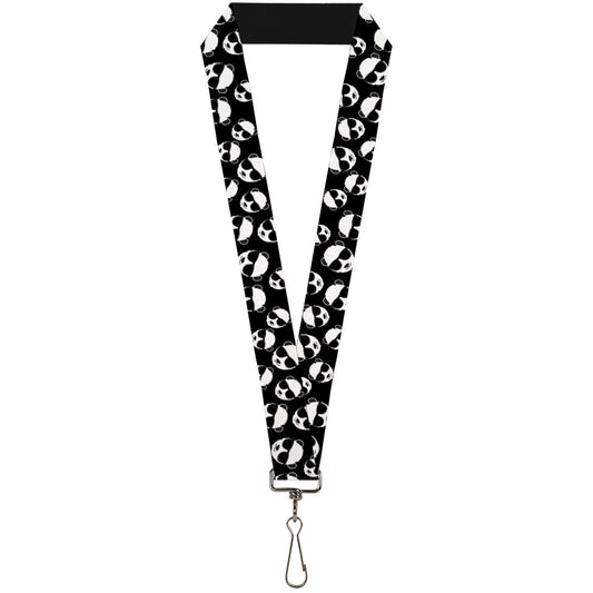 Lanyard - 1.0" - Multi Panda w Sunglasses Black White