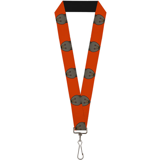 Lanyard - 1.0" - Brown Bear Repeat Orange