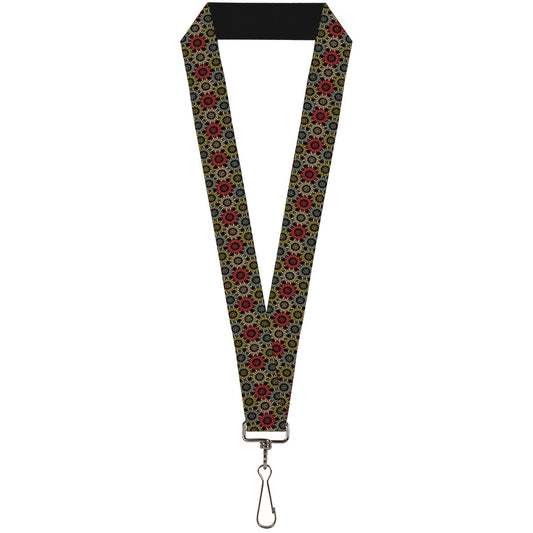 Lanyard - 1.0" - Aboriginal Black Cream Multi Color