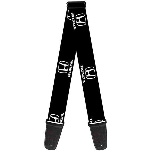 Guitar Strap - Honda Logo Black White