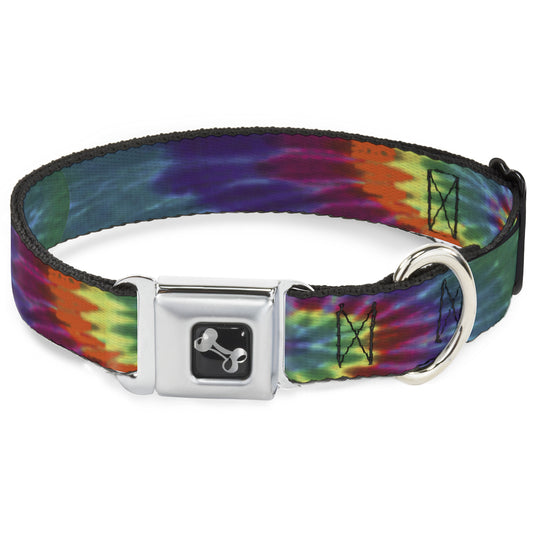 Dog Bone Seatbelt Buckle Collar - BD Tie Dye