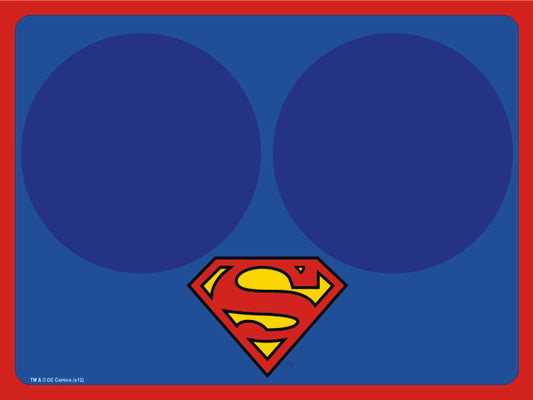 Placemat - Superman Blue w Bowl Markers