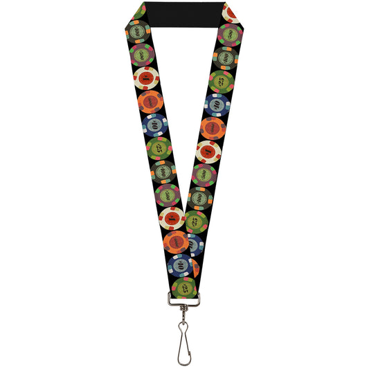 Lanyard - 1.0" - Poker Chips 1