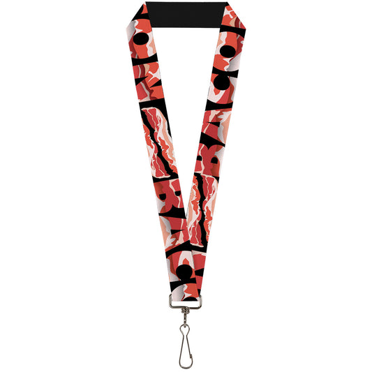 Lanyard - 1.0" - Bacon w Text1