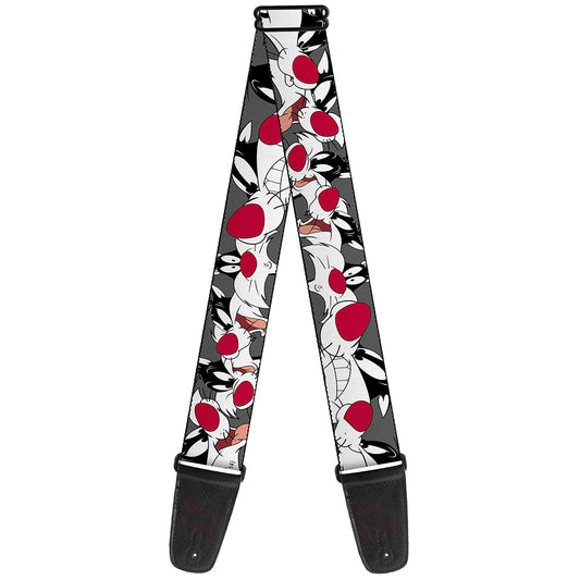 Guitar Strap - Sylvester the Cat Expressions Gray