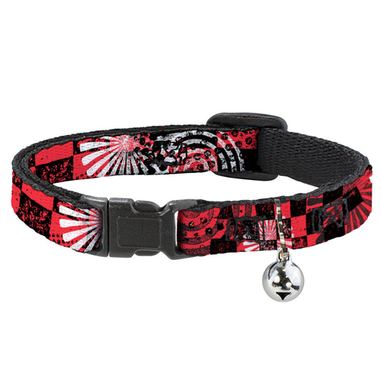 Cat Collar Breakaway - Grunge Chaos Red