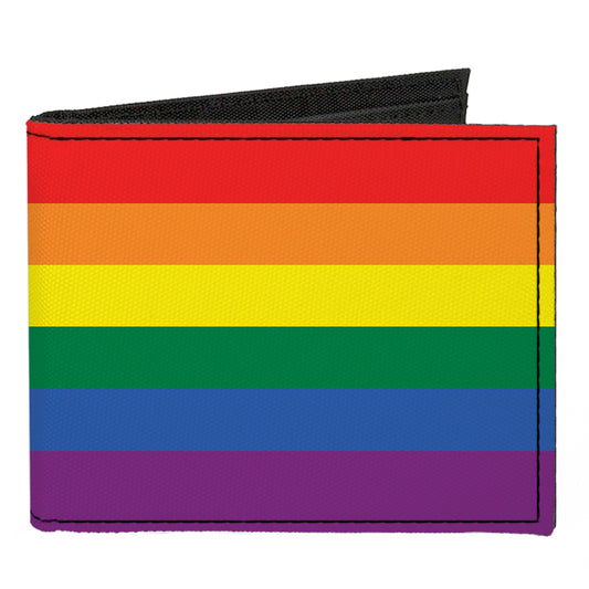 Canvas Bi-Fold Wallet - Flag Pride Rainbow